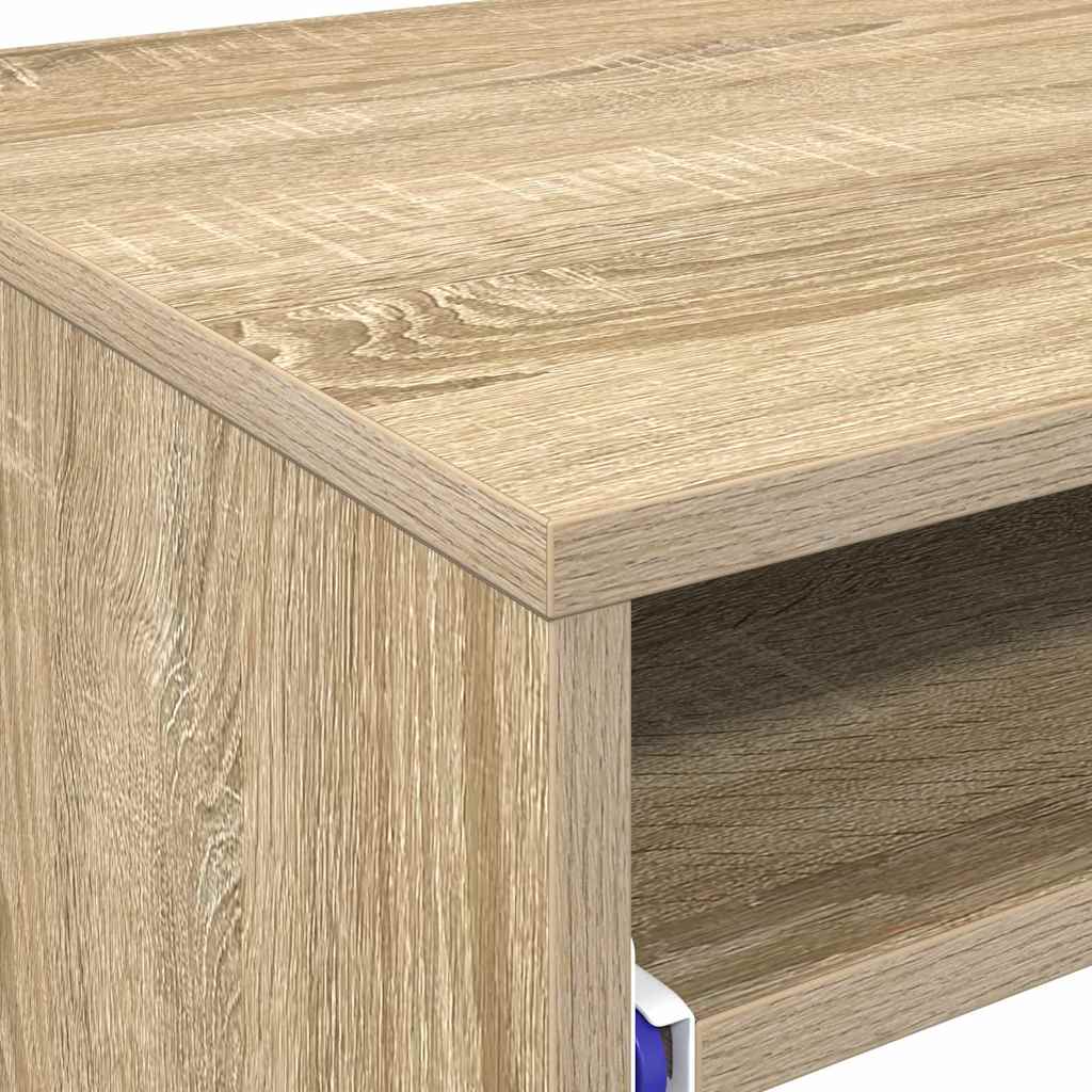 Bureau met lade Sonoma Eiken 77.5 x 43 x 79 cm Bewerkt hout is nu te koop bij PeponiXL, paradijselijk wonen!