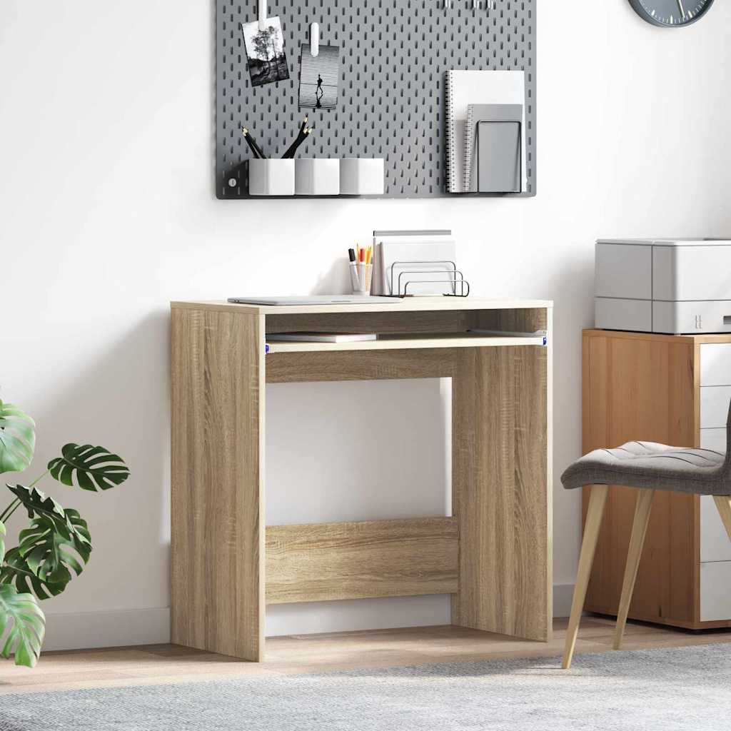 Bureau met lade Sonoma Eiken 77.5 x 43 x 79 cm Bewerkt hout is nu te koop bij PeponiXL, paradijselijk wonen!