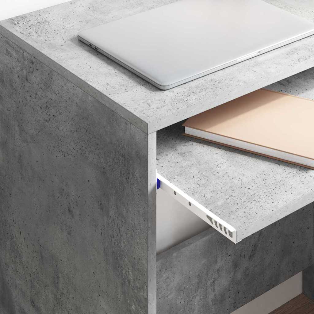Bureau met lade Beton Grijs 77.5 x 43 x 79 cm Bewerkt hout is nu te koop bij PeponiXL, paradijselijk wonen!