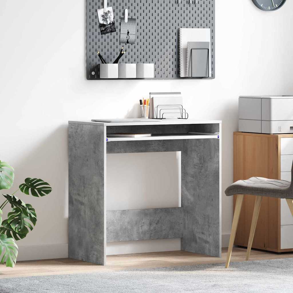 Bureau met lade Beton Grijs 77.5 x 43 x 79 cm Bewerkt hout is nu te koop bij PeponiXL, paradijselijk wonen!
