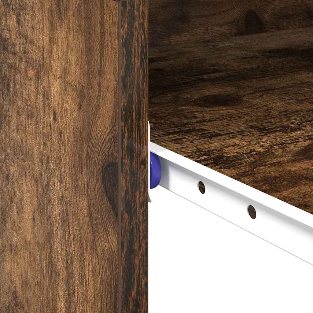 Bureau met lade Gerookt eiken 77.5 x 43 x 79 cm Bewerkt hout is nu te koop bij PeponiXL, paradijselijk wonen!