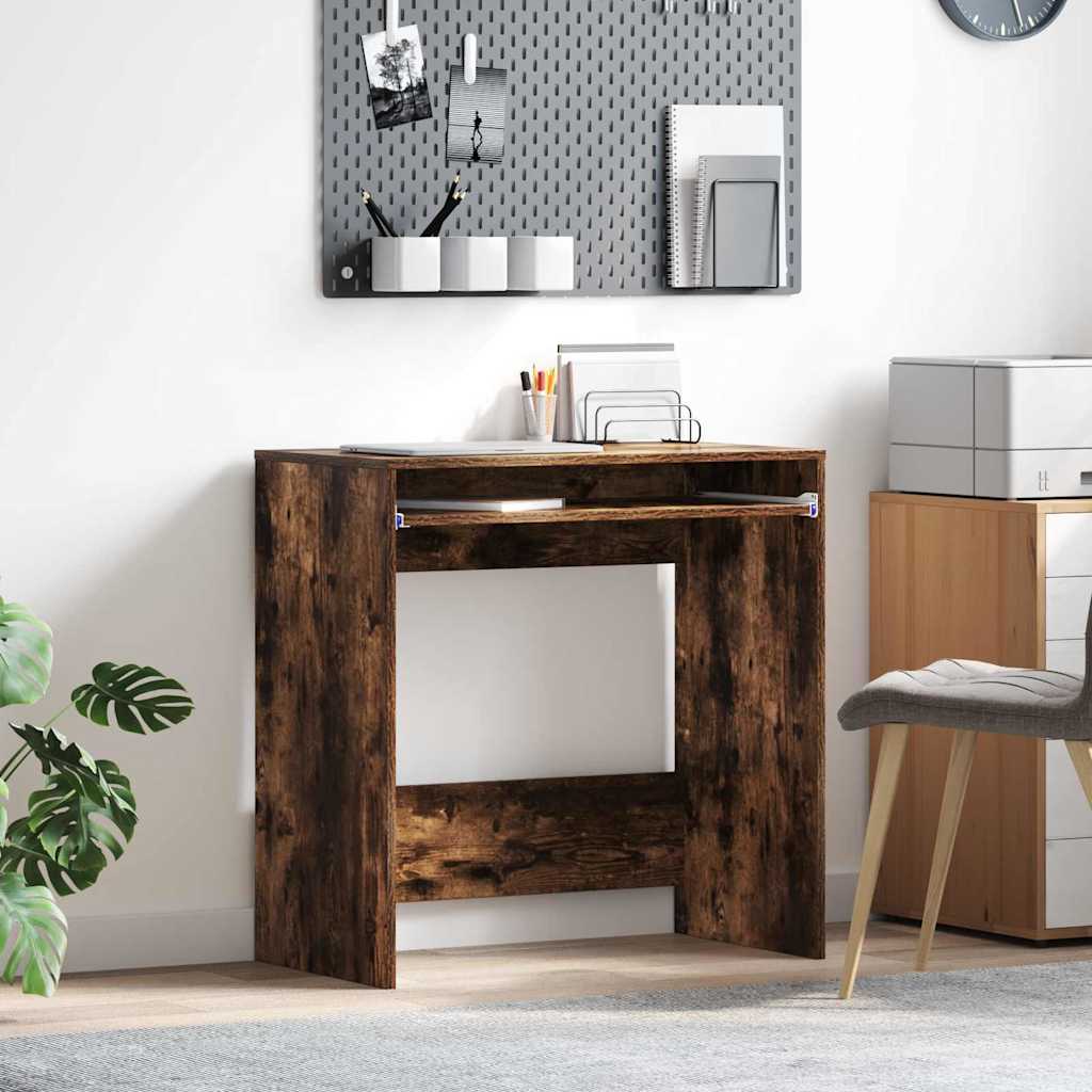 Bureau met lade Gerookt eiken 77.5 x 43 x 79 cm Bewerkt hout is nu te koop bij PeponiXL, paradijselijk wonen!