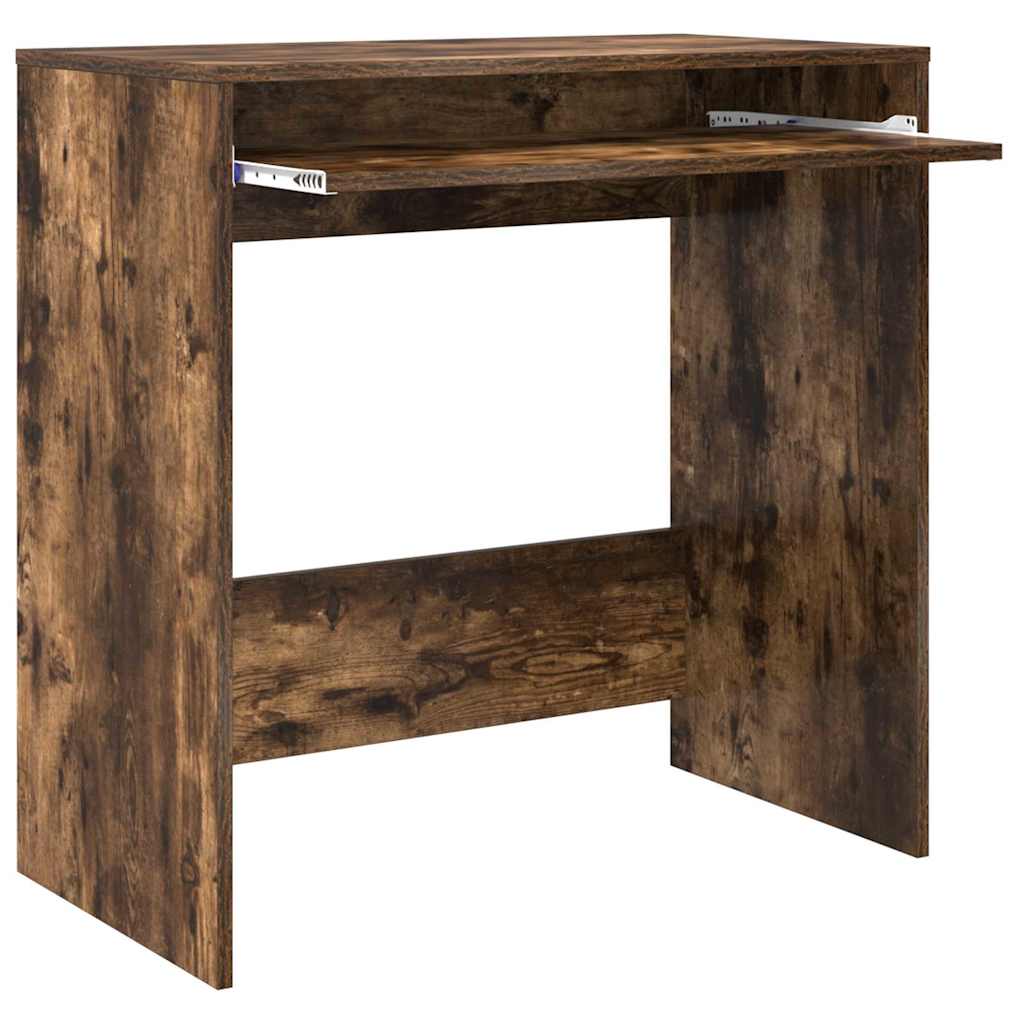 Bureau met lade Gerookt eiken 77.5 x 43 x 79 cm Bewerkt hout is nu te koop bij PeponiXL, paradijselijk wonen!