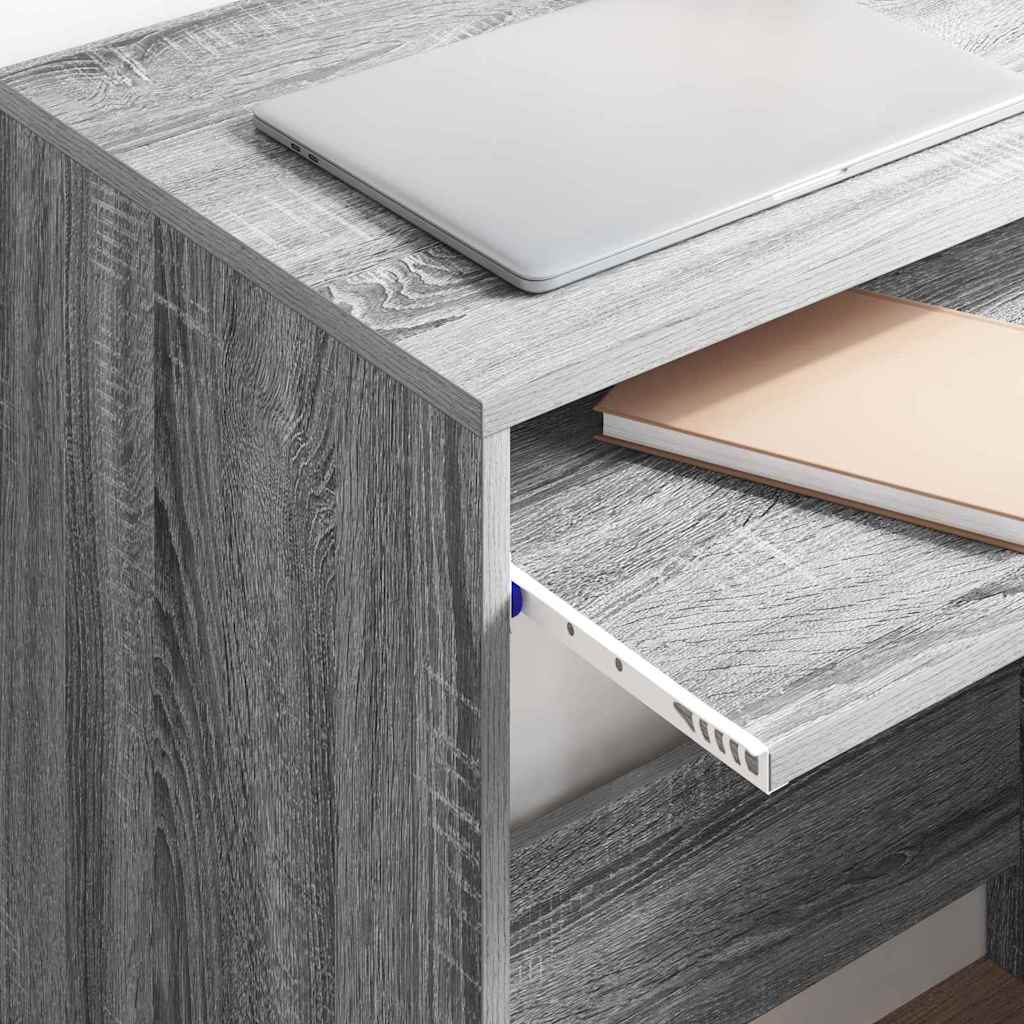Bureau met lade Grijs Sonoma 77.5 x 43 x 79 cm Bewerkt hout is nu te koop bij PeponiXL, paradijselijk wonen!