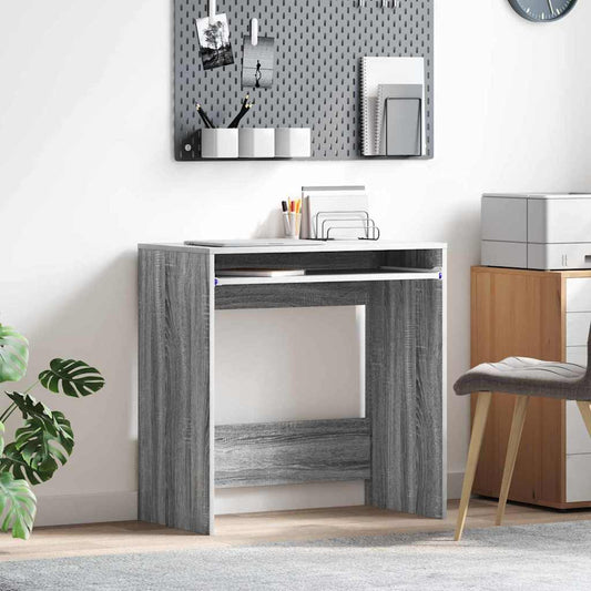 Bureau met lade Grijs Sonoma 77.5 x 43 x 79 cm Bewerkt hout is nu te koop bij PeponiXL, paradijselijk wonen!