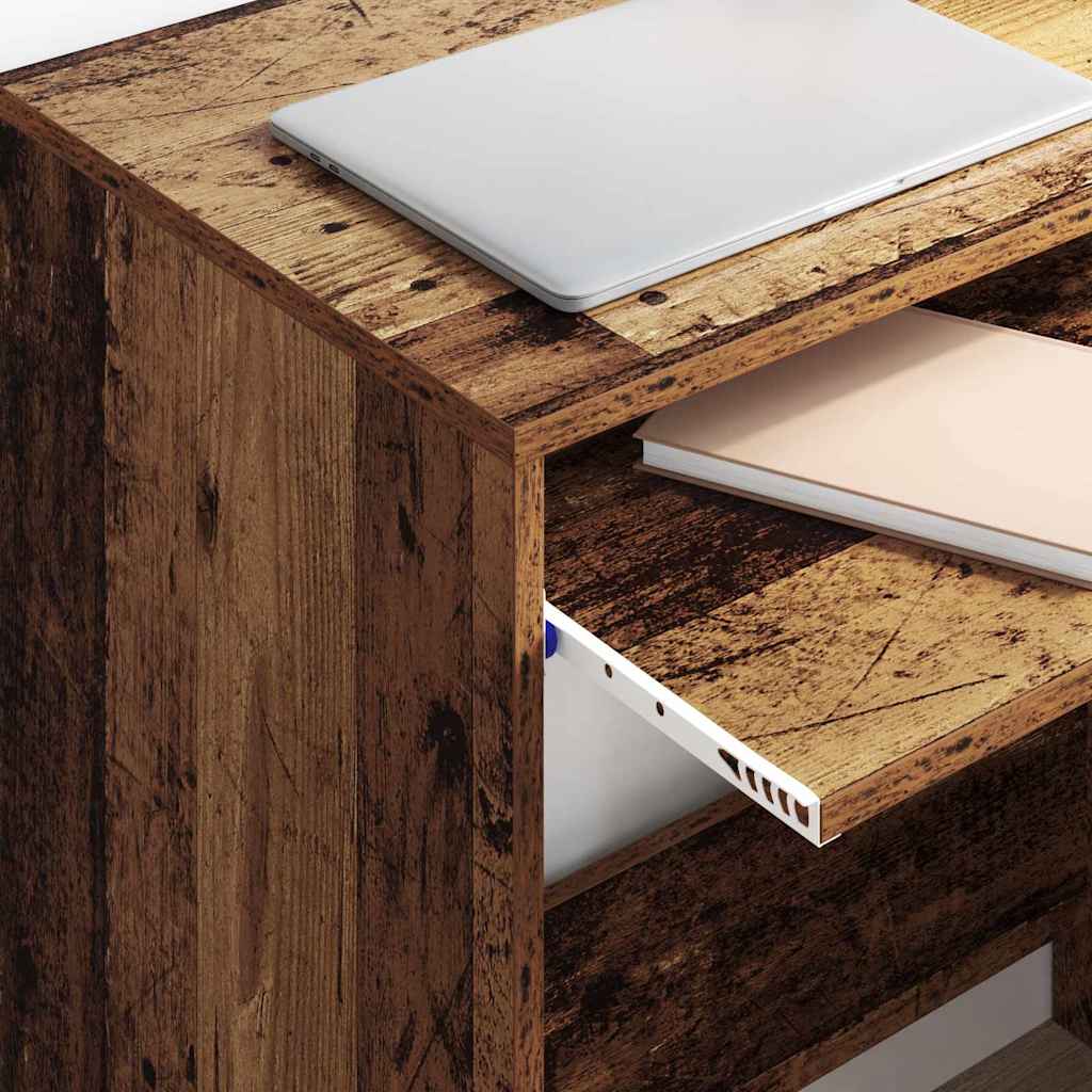 Bureau met lade Oud Hout 77.5 x 43 x 79 cm Bewerkt hout is nu te koop bij PeponiXL, paradijselijk wonen!