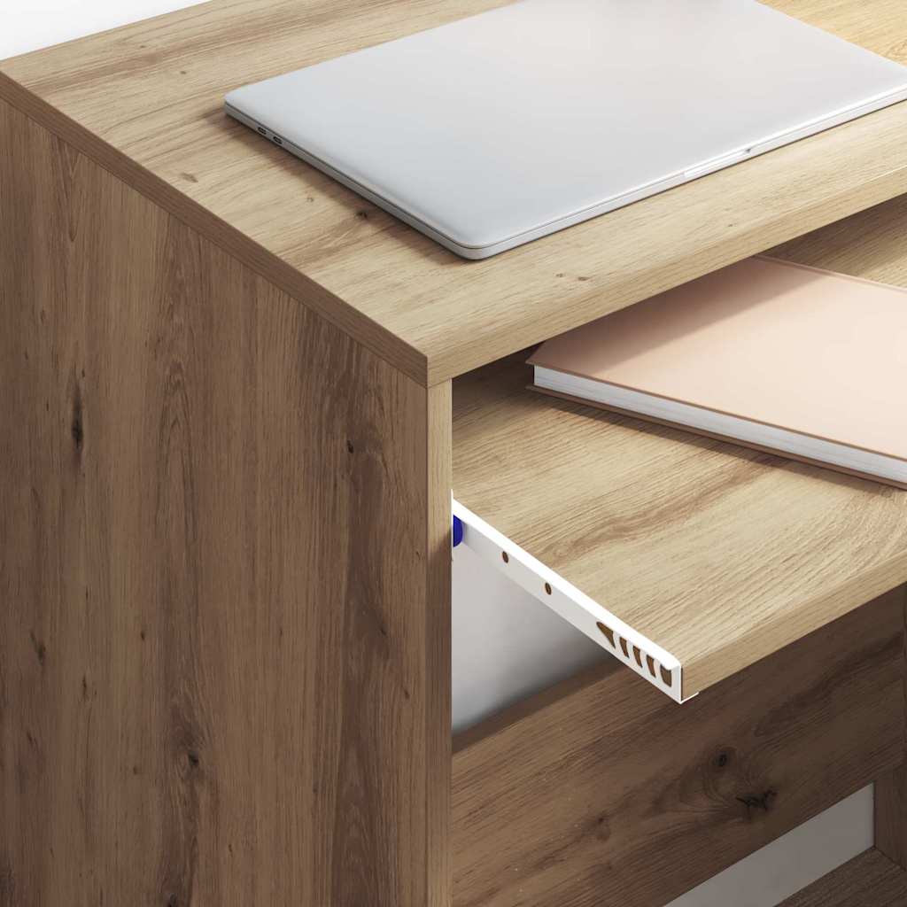 Bureau met lade Artisan Eiken 77.5 x 43 x 79 cm Bewerkt hout is nu te koop bij PeponiXL, paradijselijk wonen!