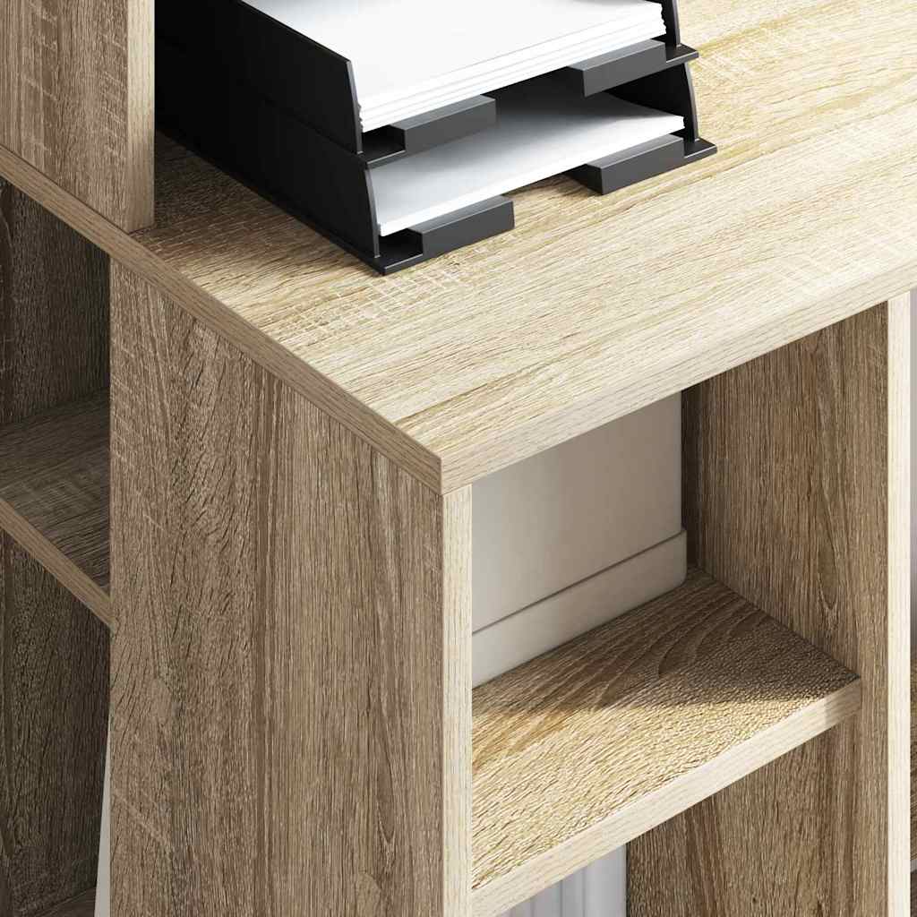 Bureau met plank Sonoma Eiken 90 x 48 x 101,5 cm Bewerkt hout is nu te koop bij PeponiXL, paradijselijk wonen!