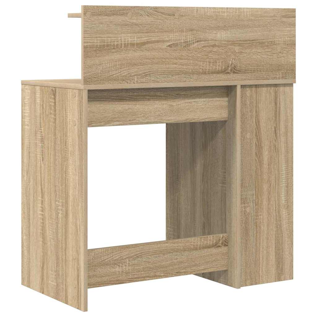 Bureau met plank Sonoma Eiken 90 x 48 x 101,5 cm Bewerkt hout is nu te koop bij PeponiXL, paradijselijk wonen!