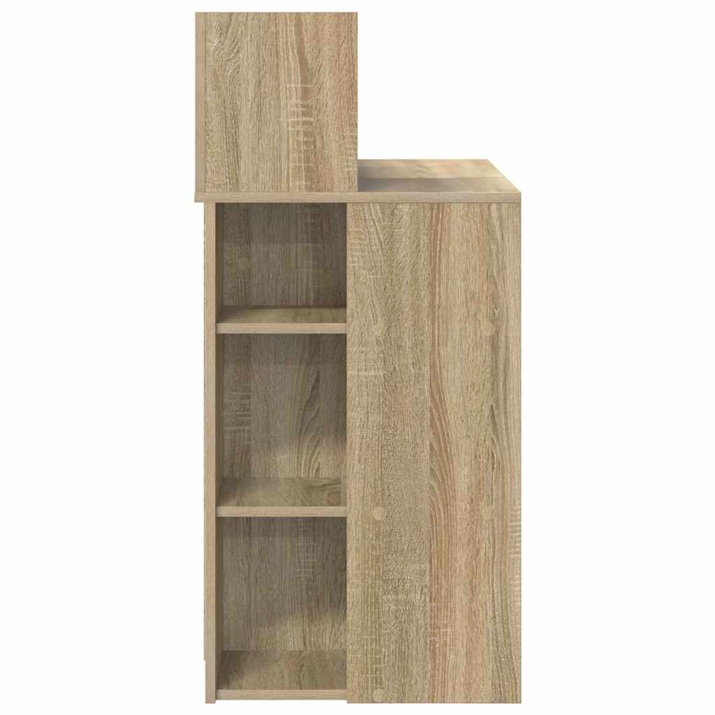 Bureau met plank Sonoma Eiken 90 x 48 x 101,5 cm Bewerkt hout is nu te koop bij PeponiXL, paradijselijk wonen!