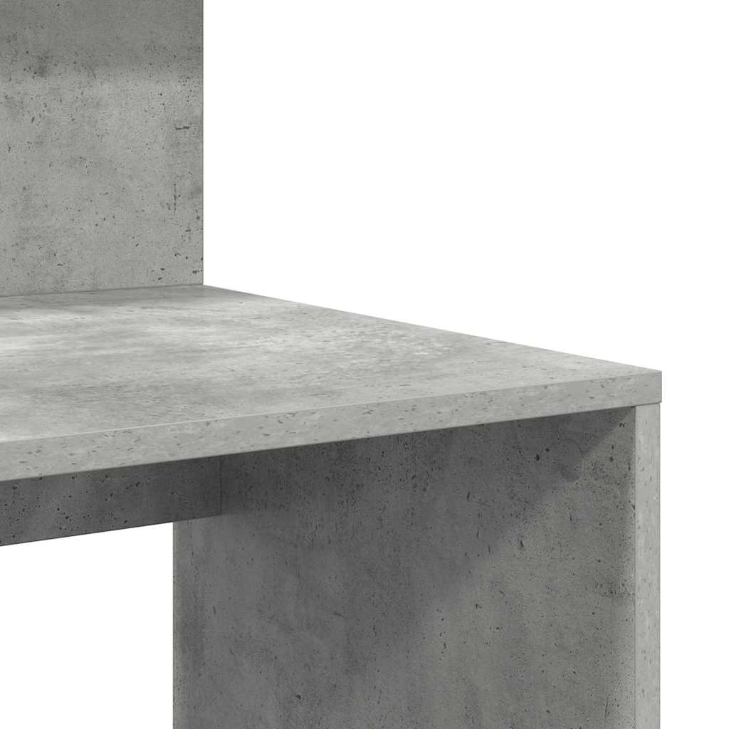 Bureau met plank Beton Grijs 90 x 48 x 101,5 cm Bewerkt hout is nu te koop bij PeponiXL, paradijselijk wonen!