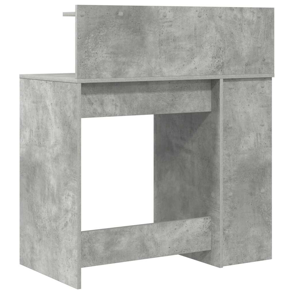 Bureau met plank Beton Grijs 90 x 48 x 101,5 cm Bewerkt hout is nu te koop bij PeponiXL, paradijselijk wonen!
