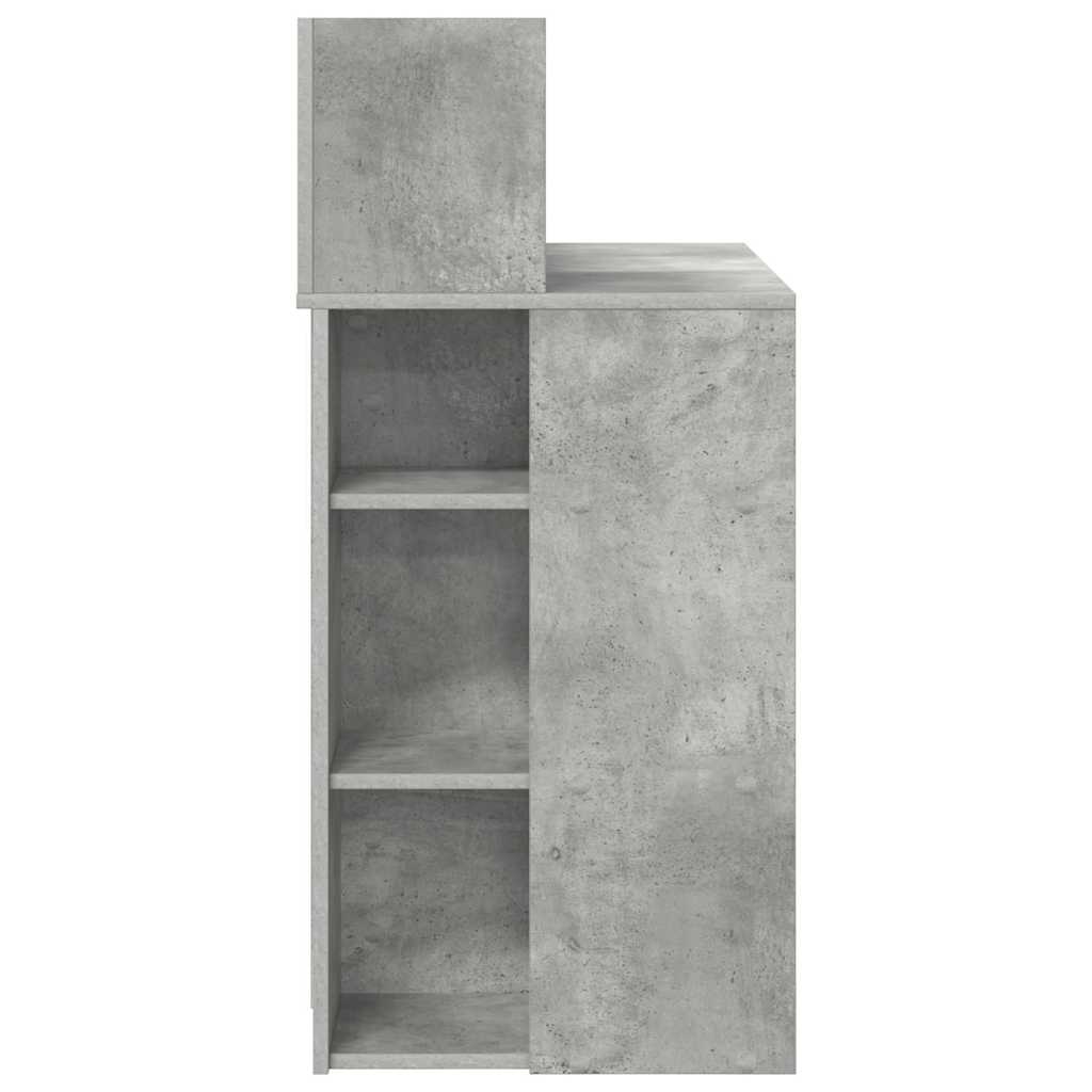 Bureau met plank Beton Grijs 90 x 48 x 101,5 cm Bewerkt hout is nu te koop bij PeponiXL, paradijselijk wonen!