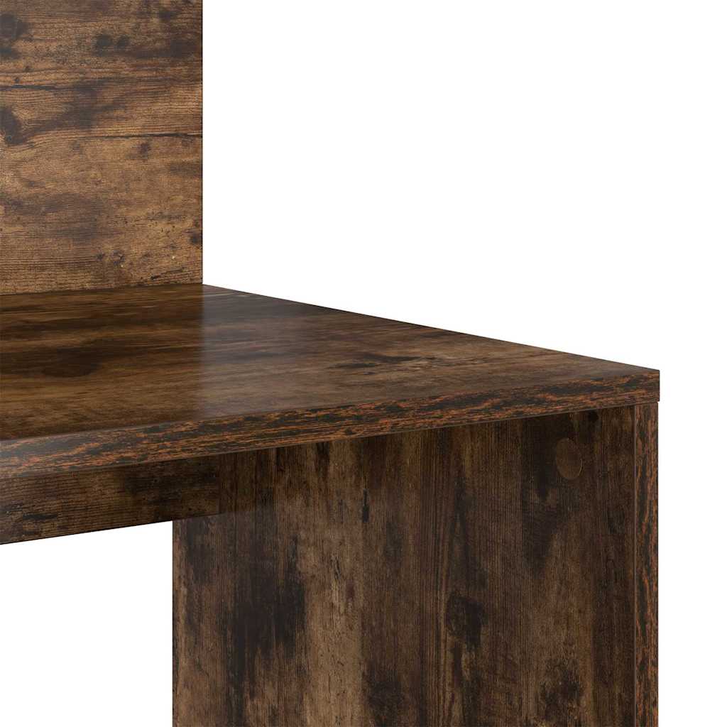 Bureau met plank Gerookt eiken 90 x 48 x 101,5 cm Bewerkt hout is nu te koop bij PeponiXL, paradijselijk wonen!