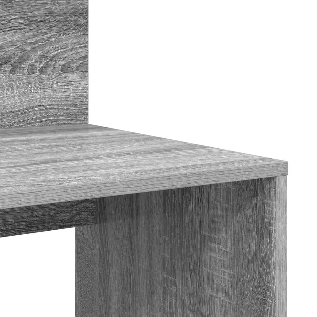 Bureau met plank Grijs Sonoma 90 x 48 x 101,5 cm Bewerkt hout is nu te koop bij PeponiXL, paradijselijk wonen!