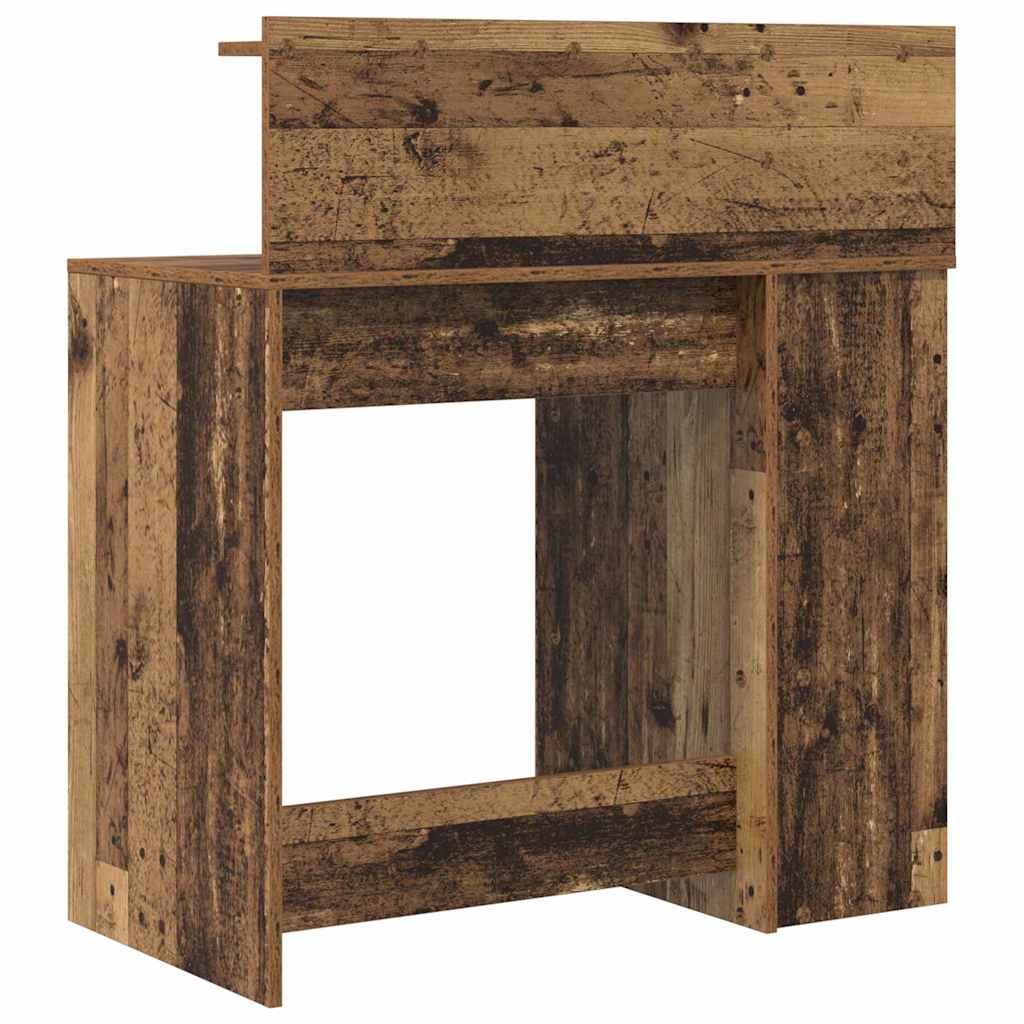 Bureau met plank Oud Hout 90 x 48 x 101,5 cm Bewerkt hout is nu te koop bij PeponiXL, paradijselijk wonen!