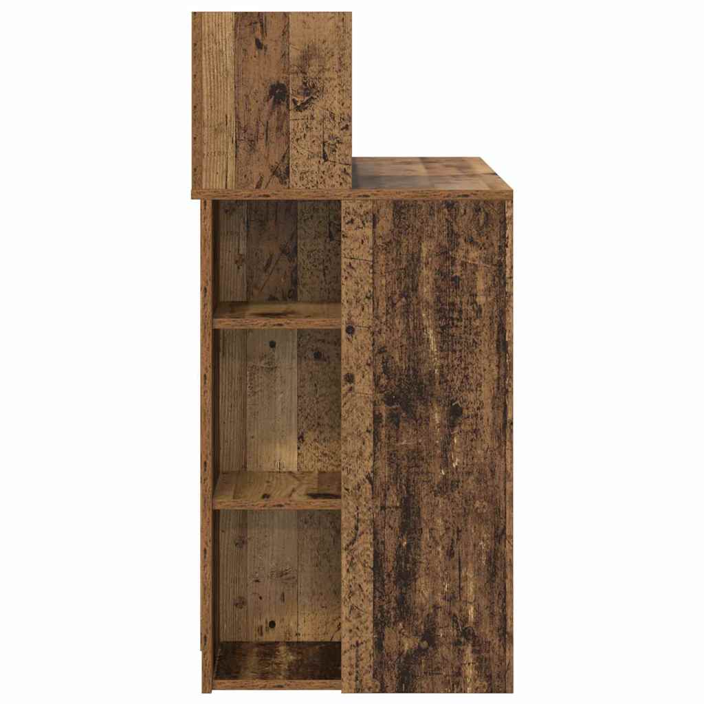 Bureau met plank Oud Hout 90 x 48 x 101,5 cm Bewerkt hout is nu te koop bij PeponiXL, paradijselijk wonen!