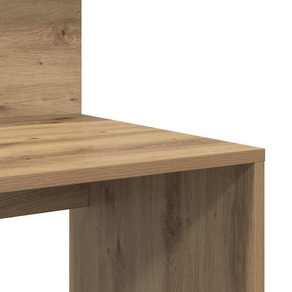 Bureau met plank Artisan Eiken 90 x 48 x 101,5 cm Bewerkt hout is nu te koop bij PeponiXL, paradijselijk wonen!