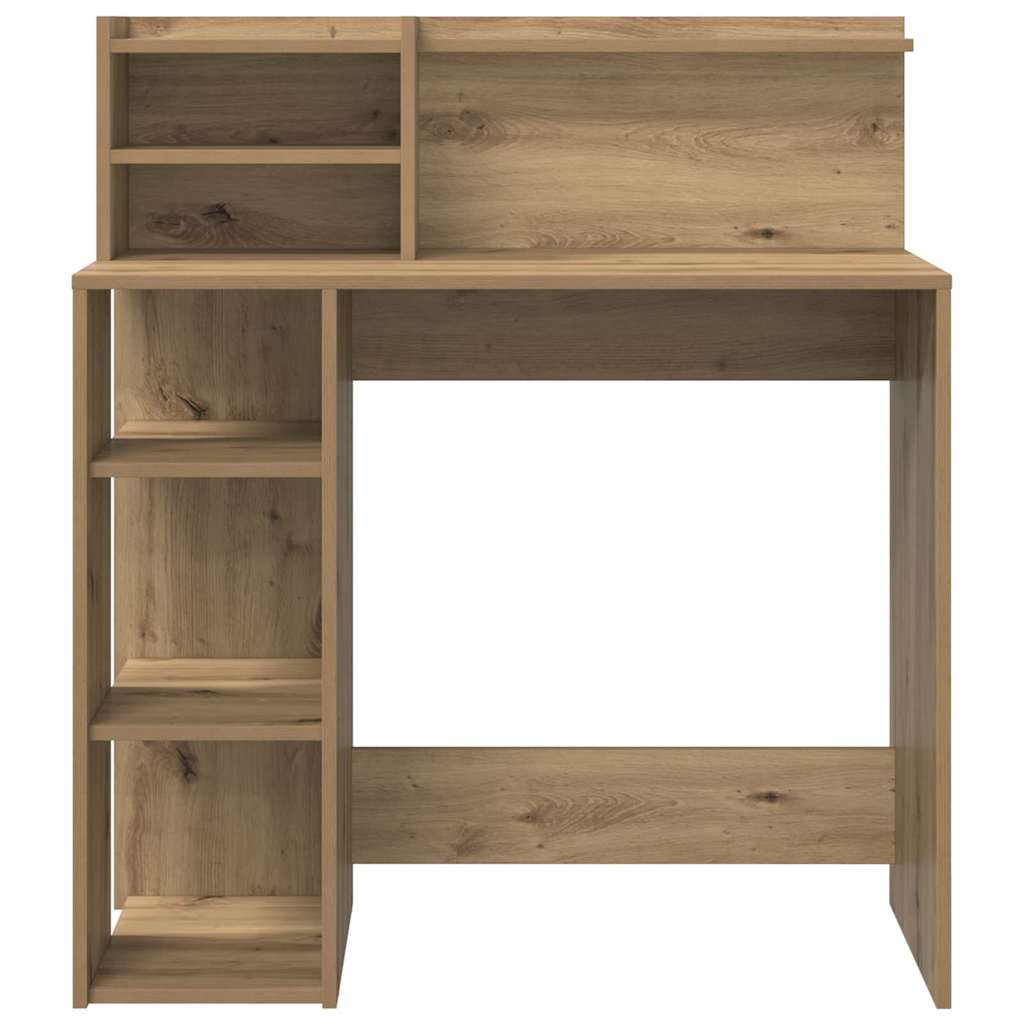 Bureau met plank Artisan Eiken 90 x 48 x 101,5 cm Bewerkt hout is nu te koop bij PeponiXL, paradijselijk wonen!