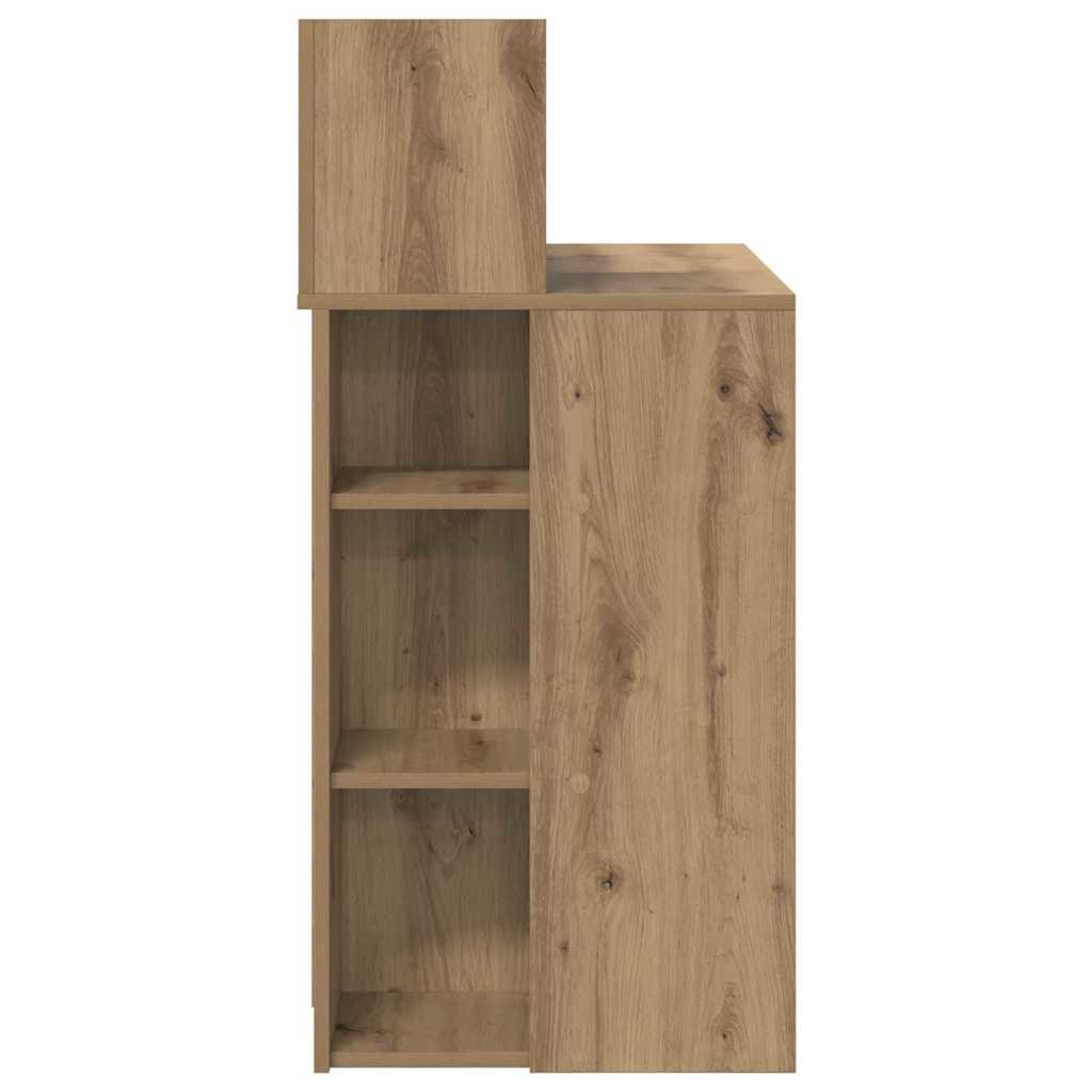 Bureau met plank Artisan Eiken 90 x 48 x 101,5 cm Bewerkt hout is nu te koop bij PeponiXL, paradijselijk wonen!