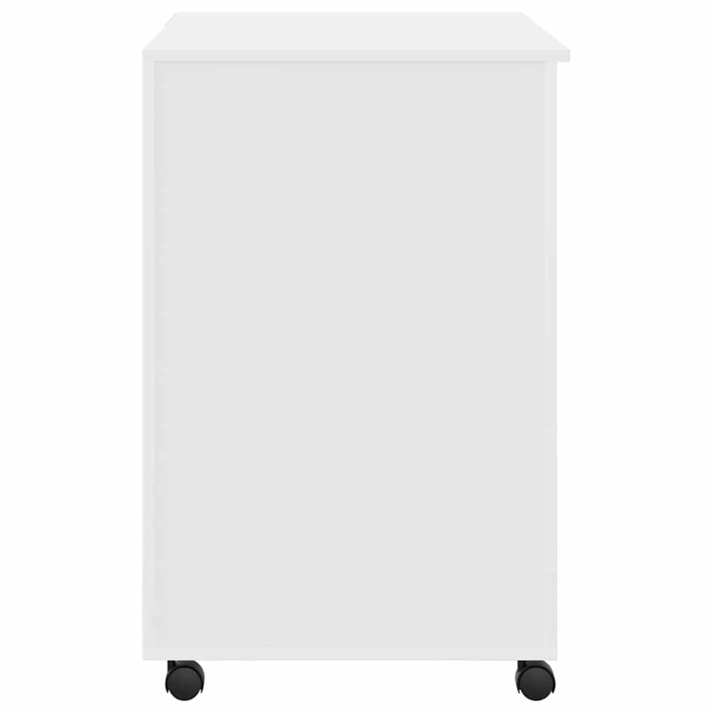 Bureau met Wielen met lade Wit 91 x 50 x 77 cm Bewerkt hout is nu te koop bij PeponiXL, paradijselijk wonen!
