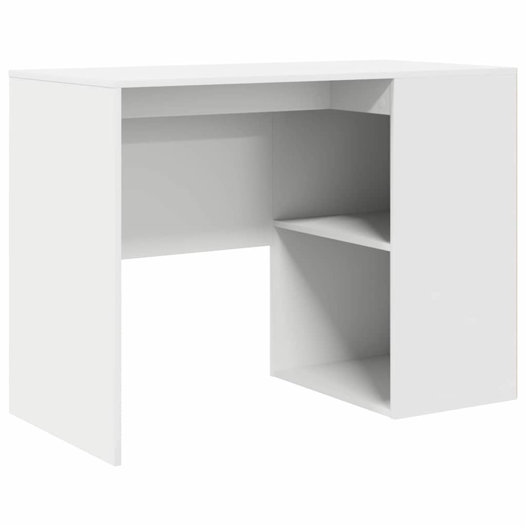 Bureau met plank met opslag Wit 102 x 50 x 75 cm Bewerkt hout is nu te koop bij PeponiXL, paradijselijk wonen!