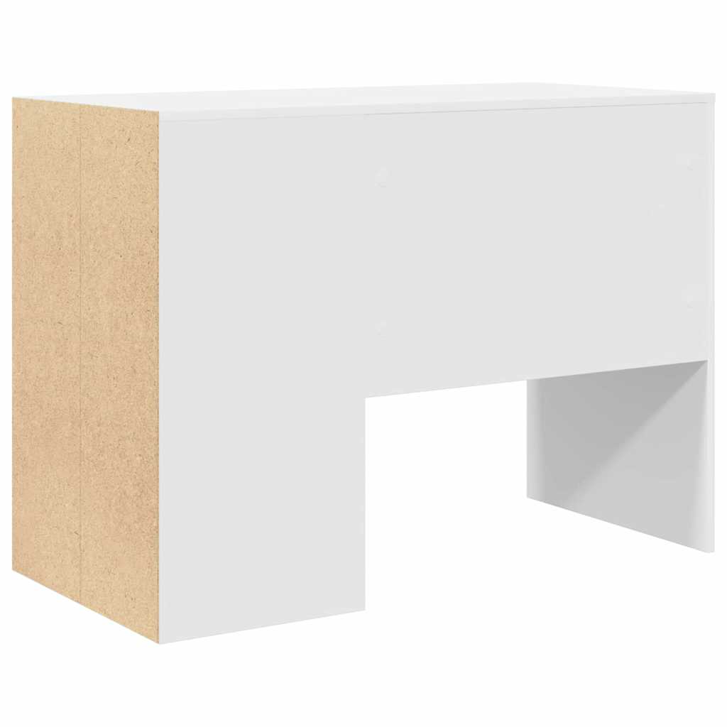 Bureau met plank met opslag Wit 102 x 50 x 75 cm Bewerkt hout is nu te koop bij PeponiXL, paradijselijk wonen!