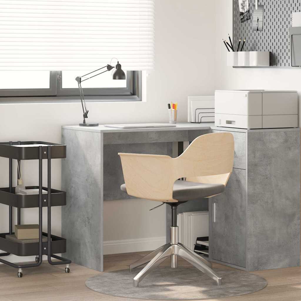 Bureau met plank Beton Grijs 102 x 50 x 75 cm Bewerkt hout is nu te koop bij PeponiXL, paradijselijk wonen!