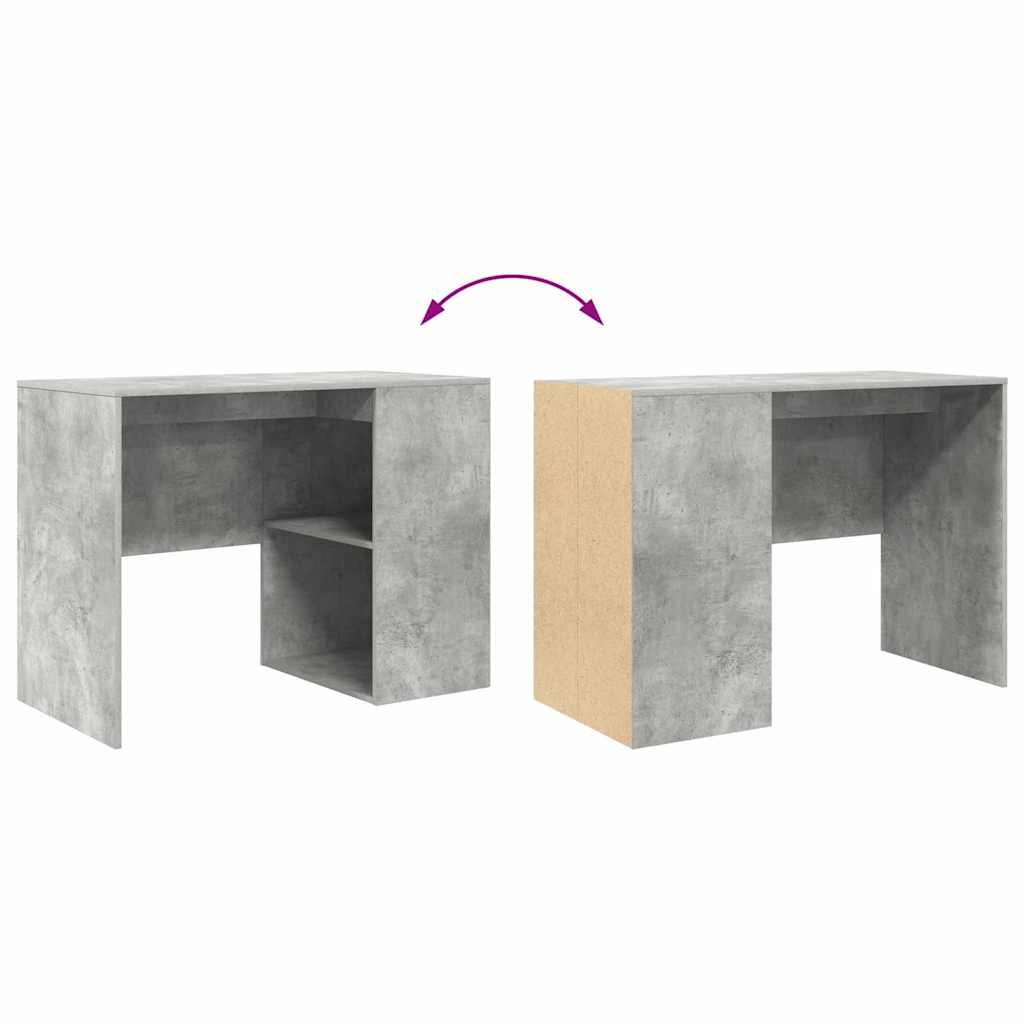 Bureau met plank Beton Grijs 102 x 50 x 75 cm Bewerkt hout is nu te koop bij PeponiXL, paradijselijk wonen!