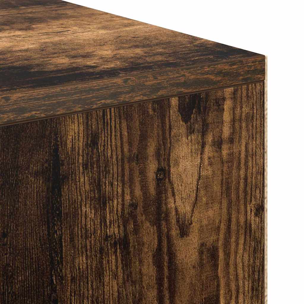 Bureau met plank Gerookt eiken 102 x 50 x 75 cm Bewerkt hout is nu te koop bij PeponiXL, paradijselijk wonen!