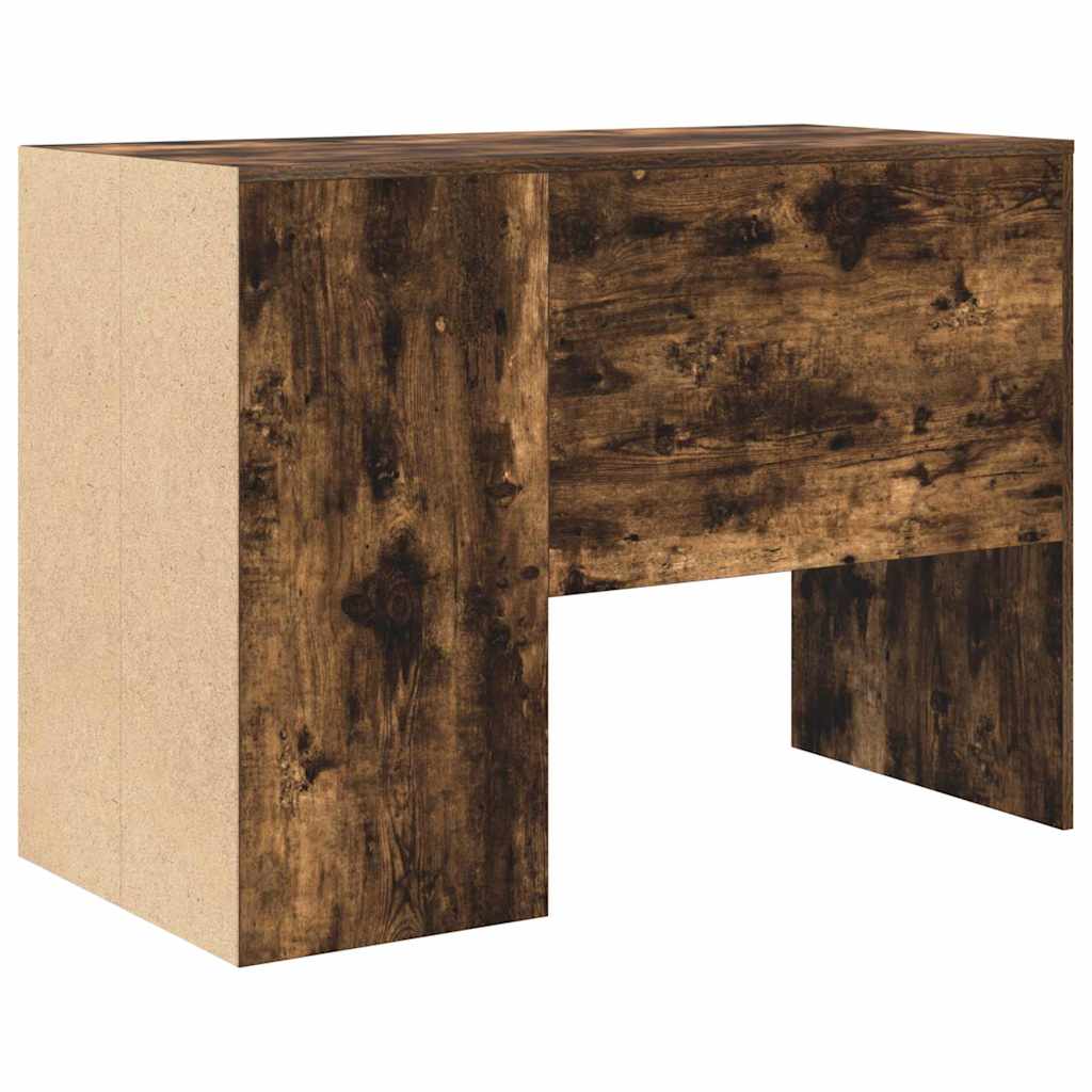 Bureau met plank Gerookt eiken 102 x 50 x 75 cm Bewerkt hout is nu te koop bij PeponiXL, paradijselijk wonen!