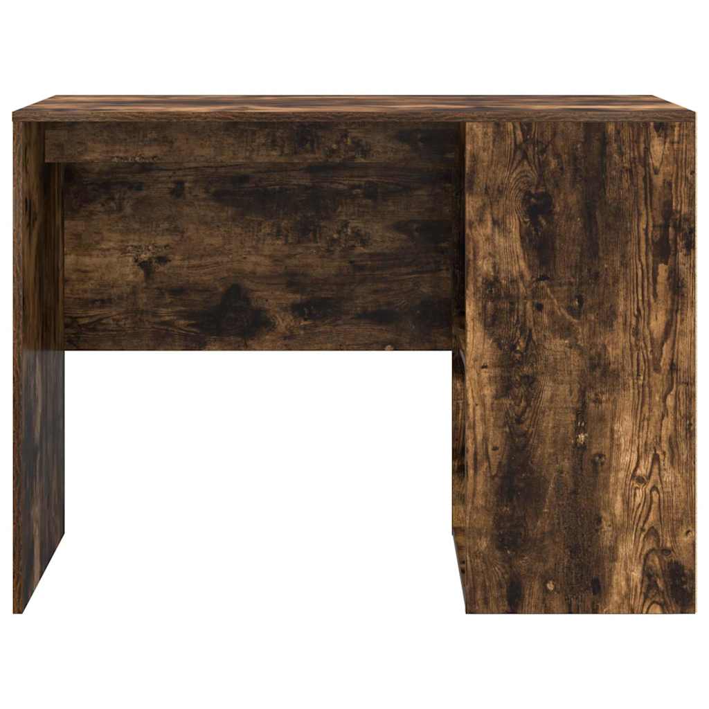 Bureau met plank Gerookt eiken 102 x 50 x 75 cm Bewerkt hout is nu te koop bij PeponiXL, paradijselijk wonen!