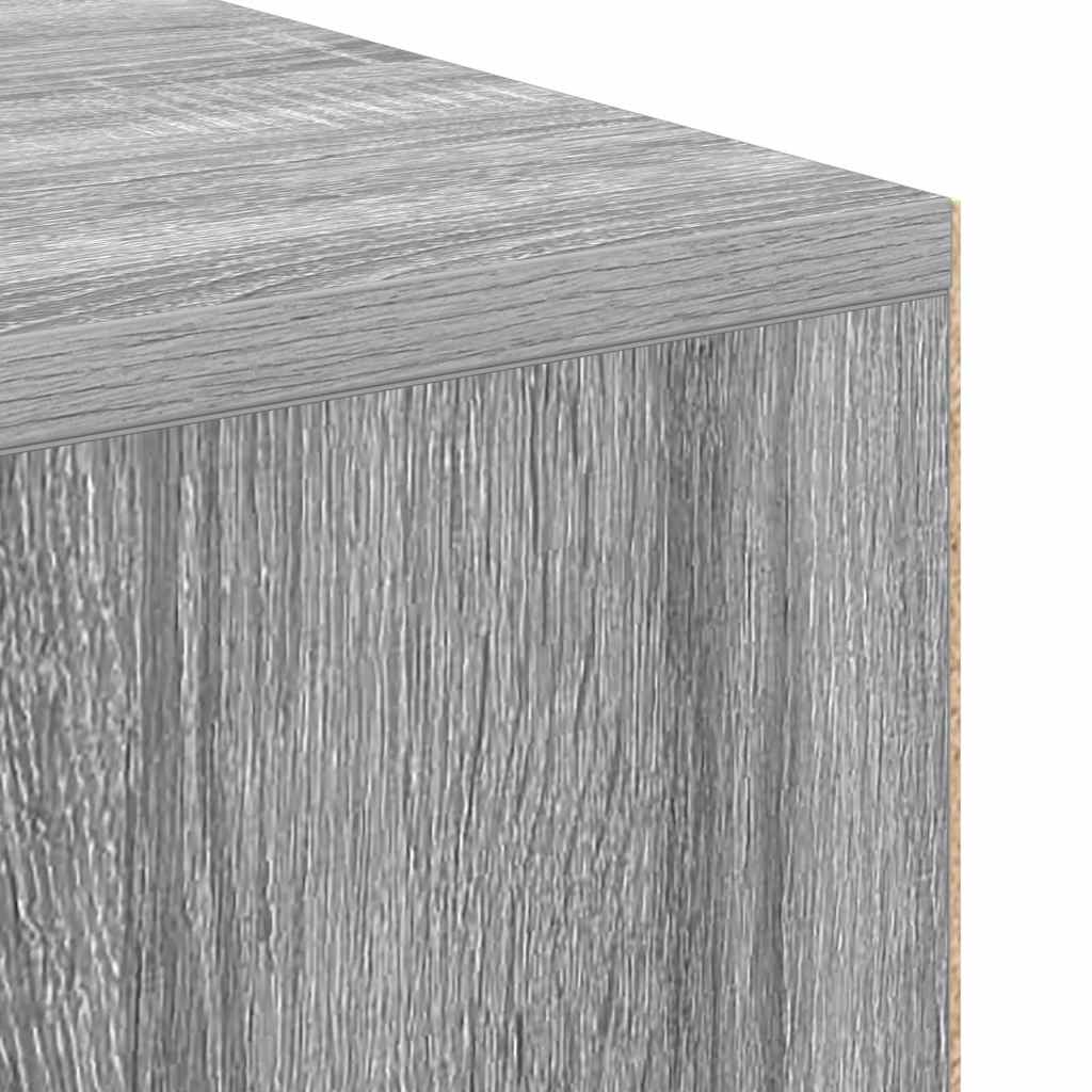Bureau met plank Grijs Sonoma 102 x 50 x 75 cm Bewerkt hout is nu te koop bij PeponiXL, paradijselijk wonen!