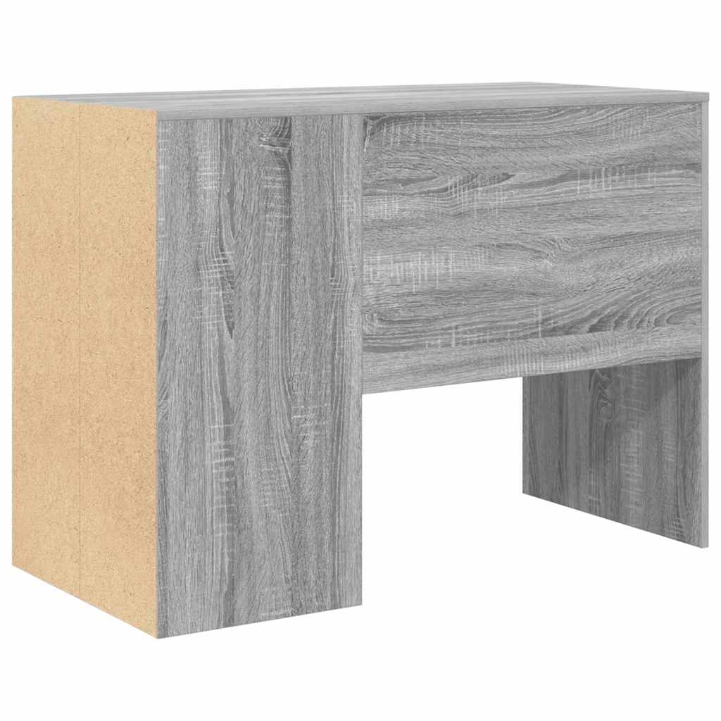 Bureau met plank Grijs Sonoma 102 x 50 x 75 cm Bewerkt hout is nu te koop bij PeponiXL, paradijselijk wonen!