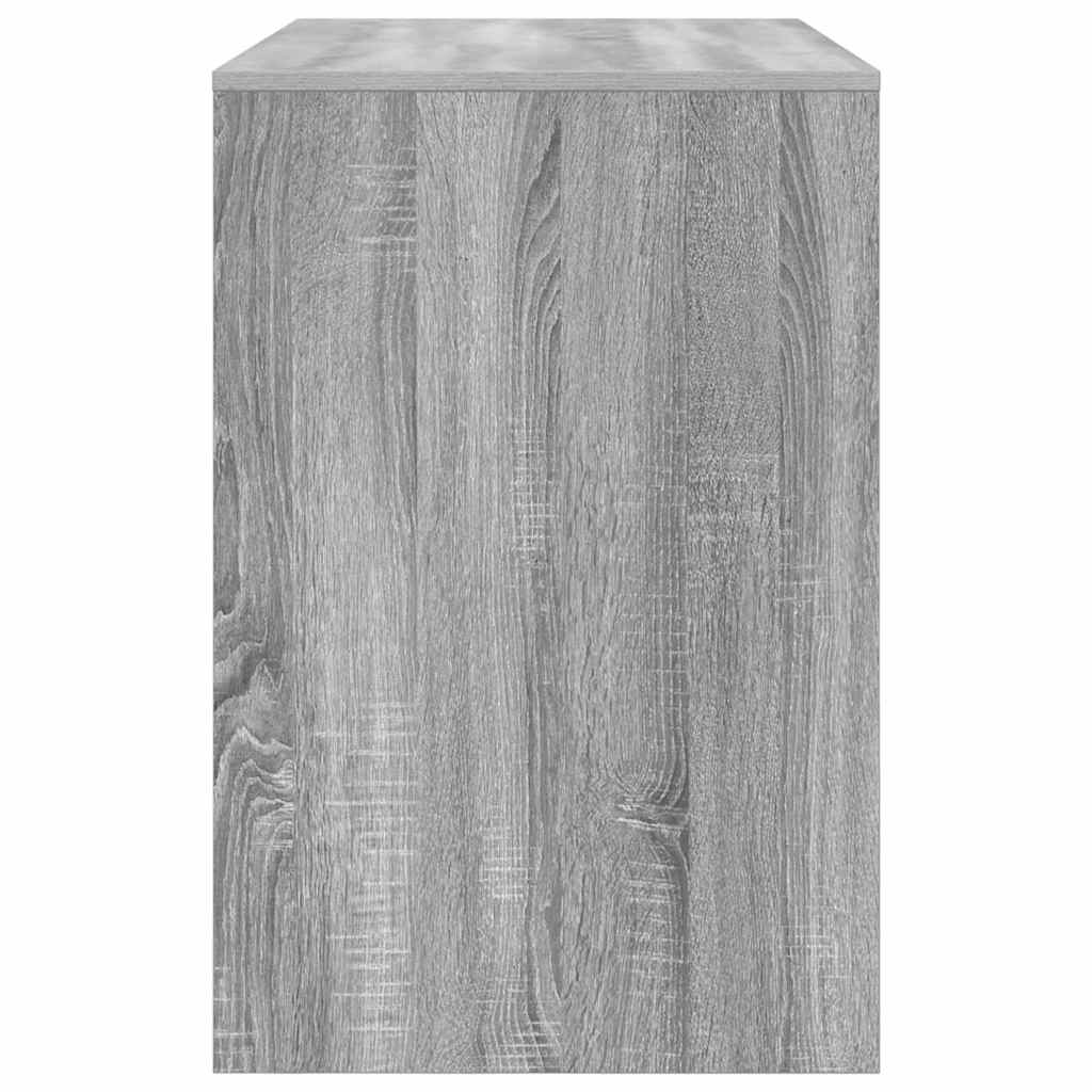 Bureau met plank Grijs Sonoma 102 x 50 x 75 cm Bewerkt hout is nu te koop bij PeponiXL, paradijselijk wonen!