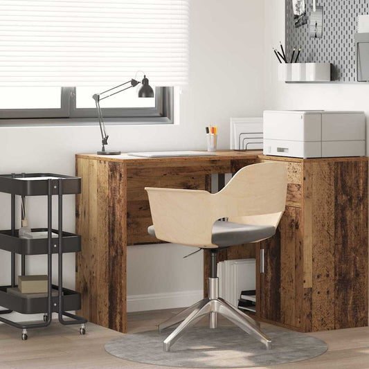 Bureau met plank Oud Hout 102 x 50 x 75 cm Bewerkt hout is nu te koop bij PeponiXL, paradijselijk wonen!