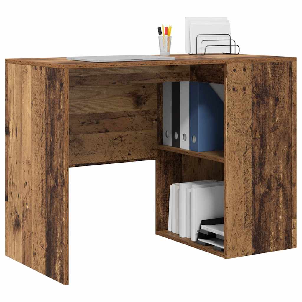 Bureau met plank Oud Hout 102 x 50 x 75 cm Bewerkt hout is nu te koop bij PeponiXL, paradijselijk wonen!