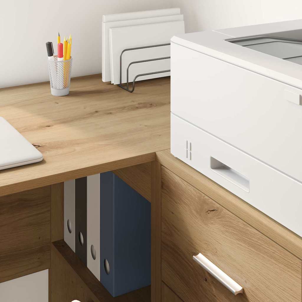 Bureau met plank Artisan Eiken 102 x 50 x 75 cm Bewerkt hout is nu te koop bij PeponiXL, paradijselijk wonen!