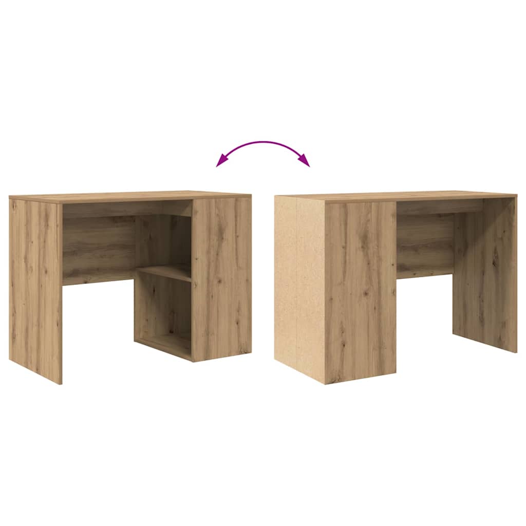 Bureau met plank Artisan Eiken 102 x 50 x 75 cm Bewerkt hout is nu te koop bij PeponiXL, paradijselijk wonen!