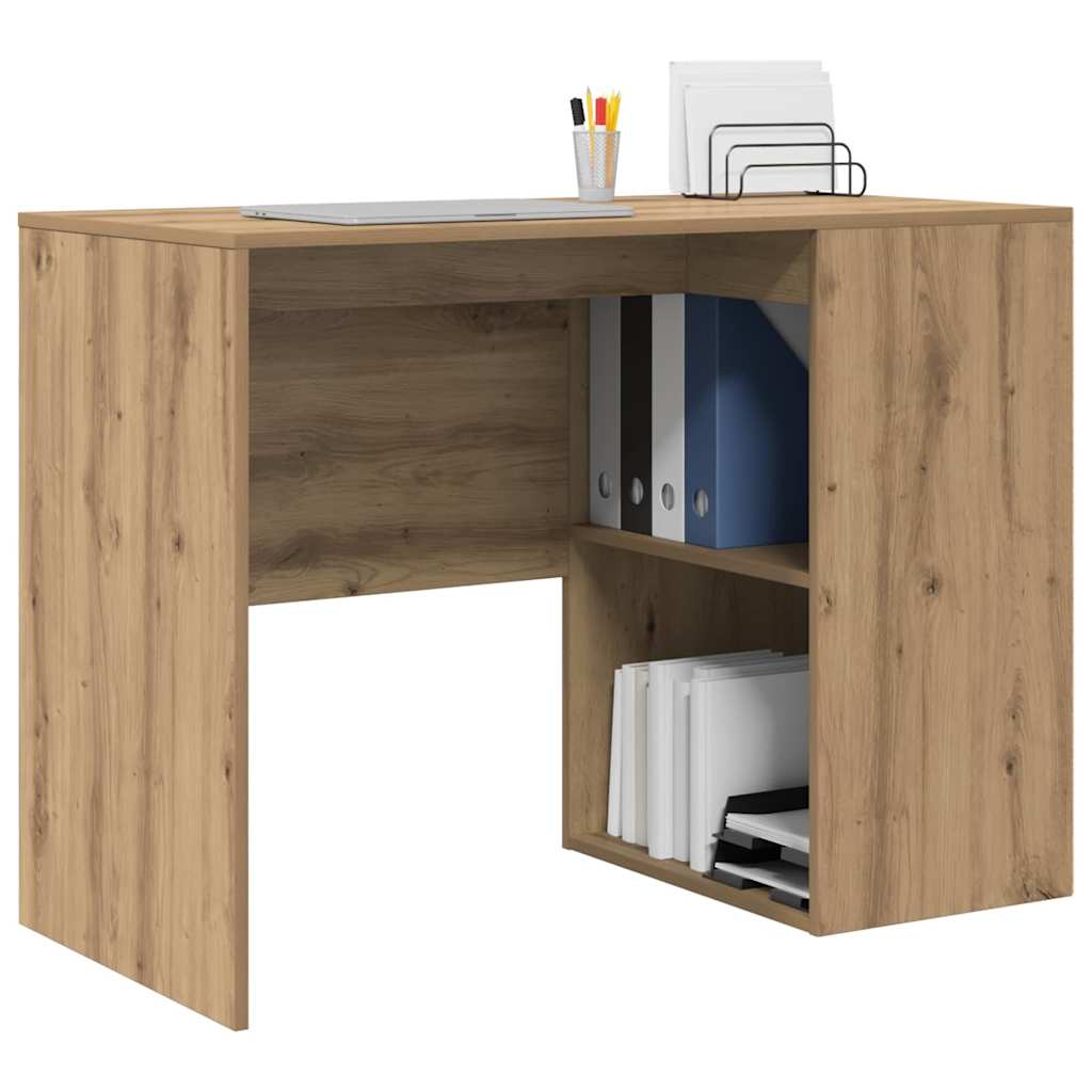 Bureau met plank Artisan Eiken 102 x 50 x 75 cm Bewerkt hout is nu te koop bij PeponiXL, paradijselijk wonen!
