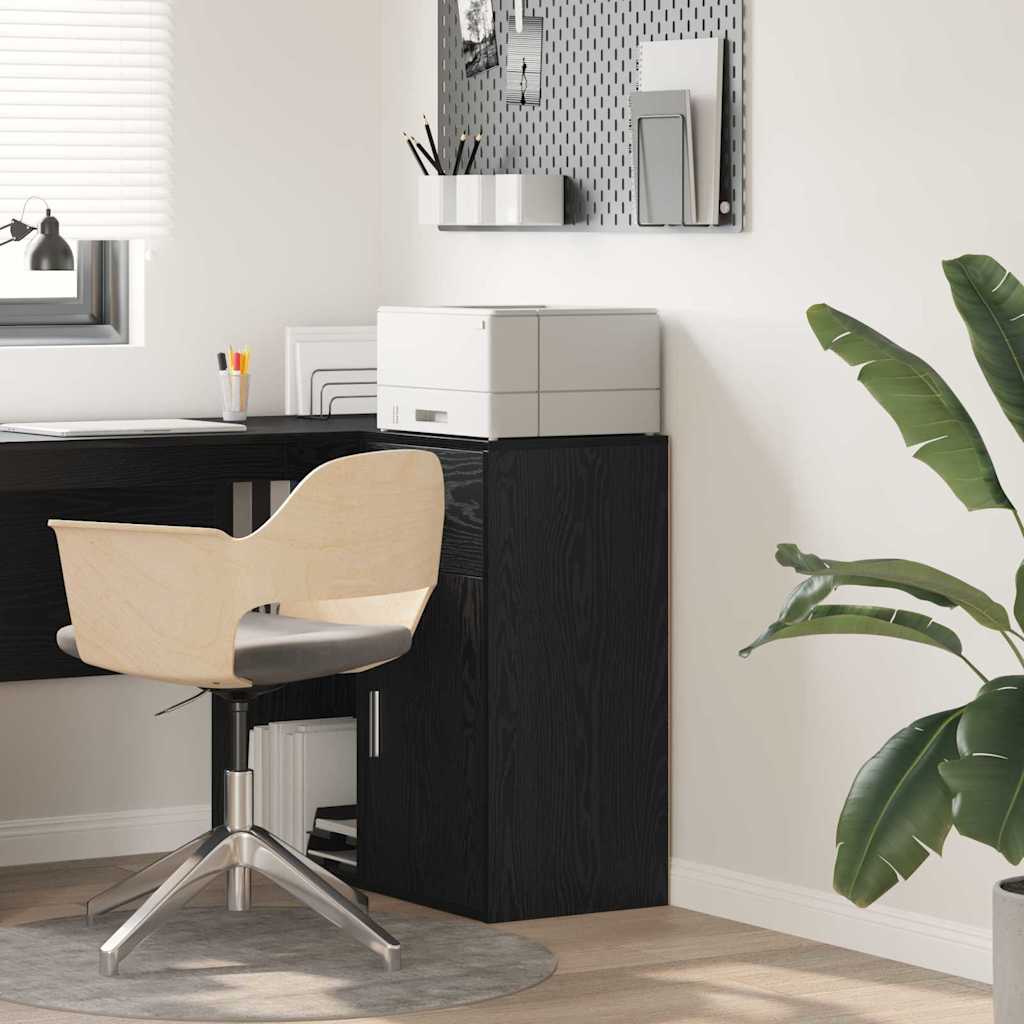 Dressoir met lade Zwart Eiken 38 x 34 x 75 cm is nu te koop bij PeponiXL, paradijselijk wonen!
