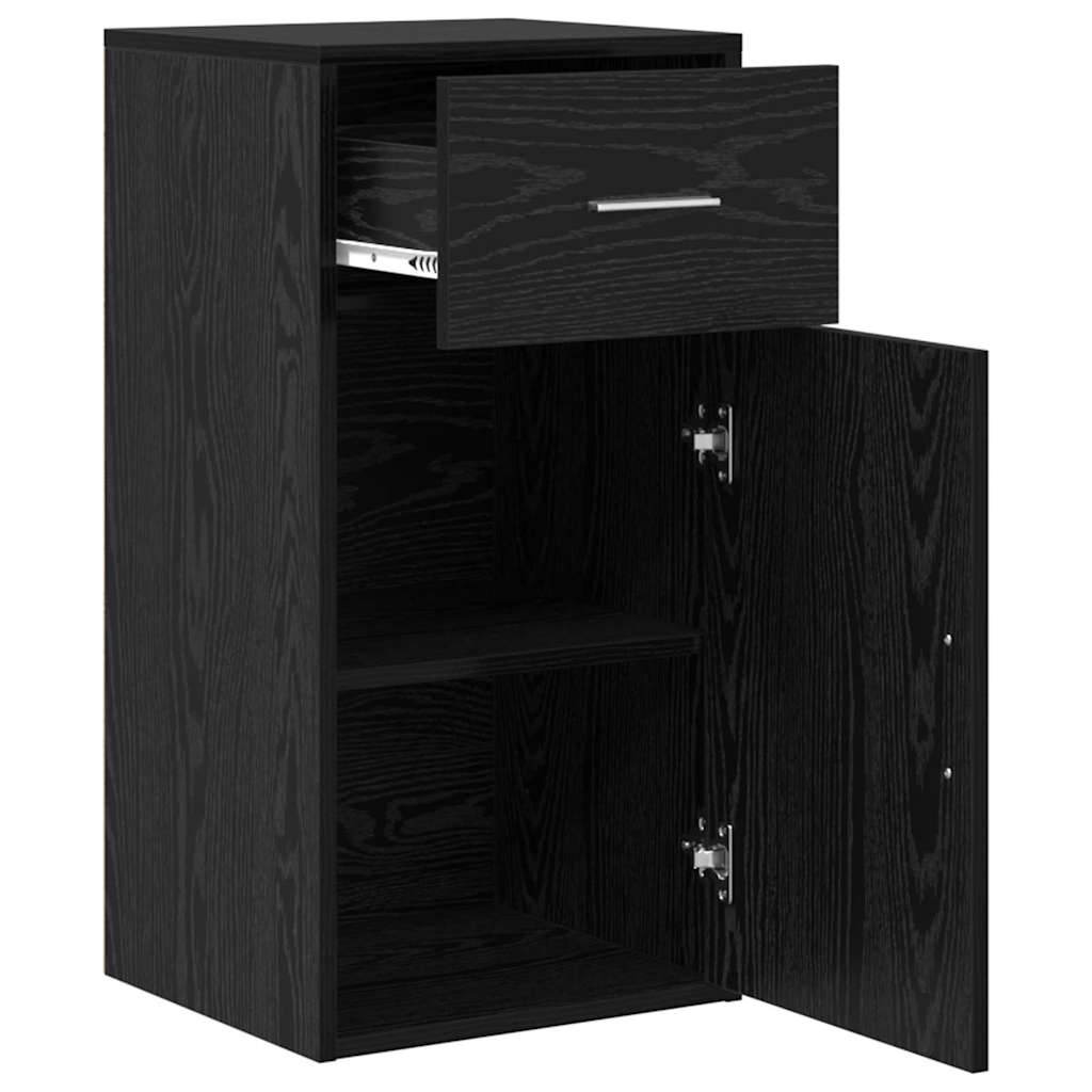 Dressoir met lade Zwart Eiken 38 x 34 x 75 cm is nu te koop bij PeponiXL, paradijselijk wonen!