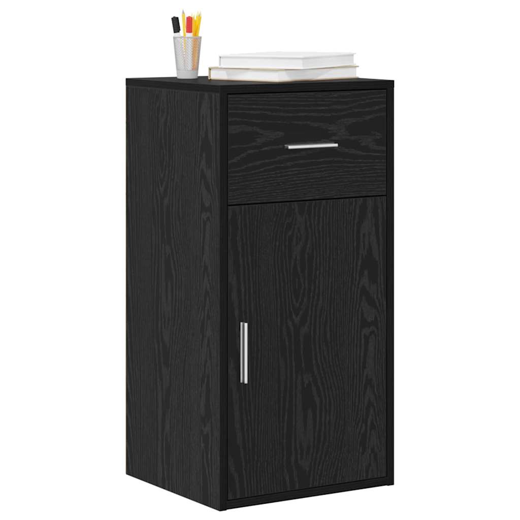 Dressoir met lade Zwart Eiken 38 x 34 x 75 cm is nu te koop bij PeponiXL, paradijselijk wonen!