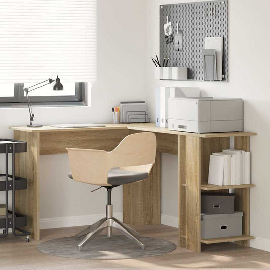 Hoekbureau Sonoma Eiken 140 x 113,5 x 75 cm Bewerkt hout is nu te koop bij PeponiXL, paradijselijk wonen!