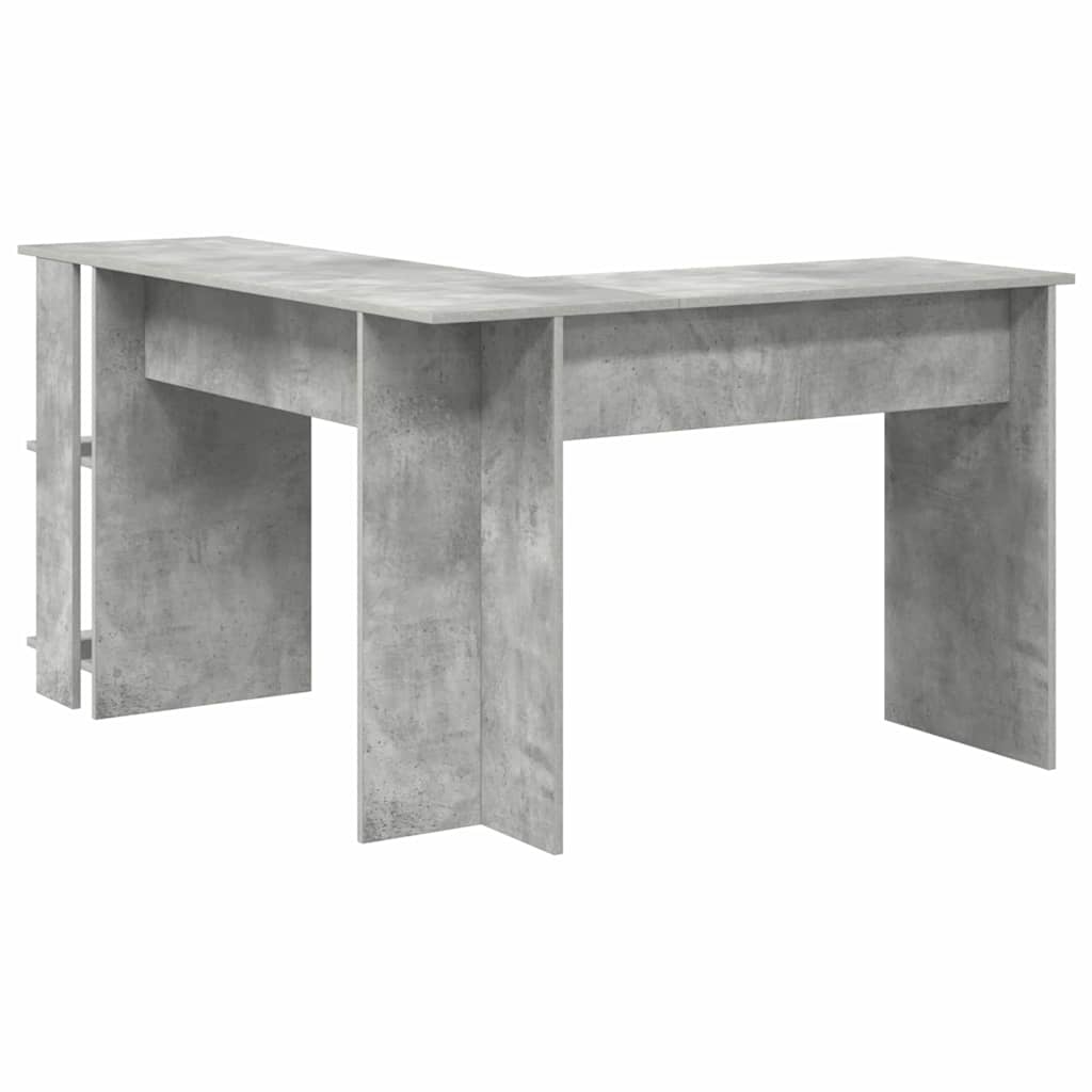 Hoekbureau Beton Grijs 140 x 113,5 x 75 cm Bewerkt hout is nu te koop bij PeponiXL, paradijselijk wonen!