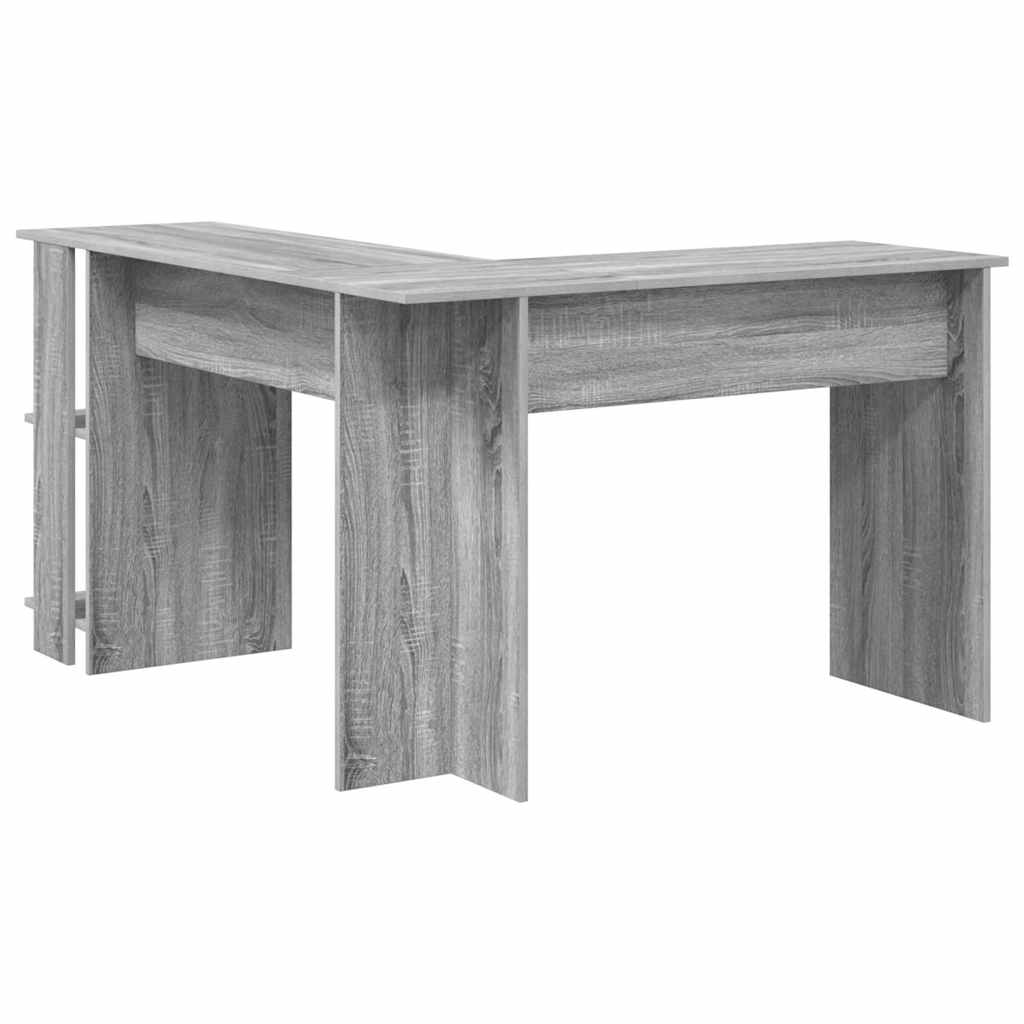 Hoekbureau Grijs Sonoma 140 x 113,5 x 75 cm Bewerkt hout is nu te koop bij PeponiXL, paradijselijk wonen!