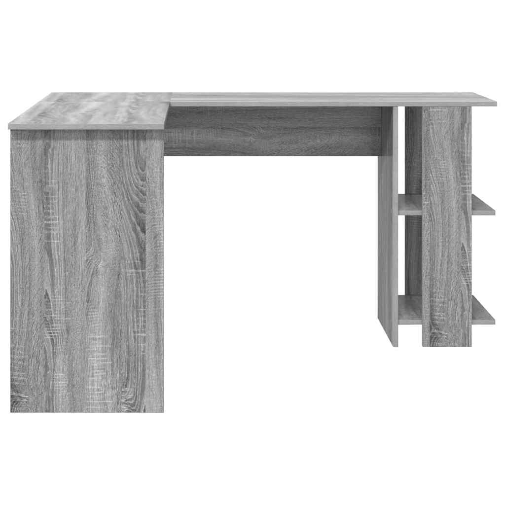 Hoekbureau Grijs Sonoma 140 x 113,5 x 75 cm Bewerkt hout is nu te koop bij PeponiXL, paradijselijk wonen!