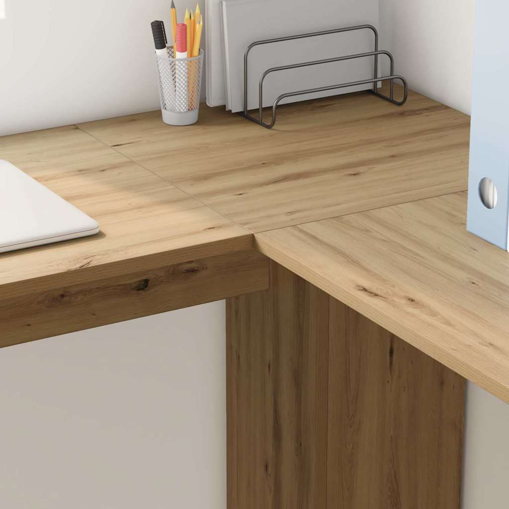 Hoekbureau Artisan Eiken 140 x 113,5 x 75 cm Bewerkt hout is nu te koop bij PeponiXL, paradijselijk wonen!