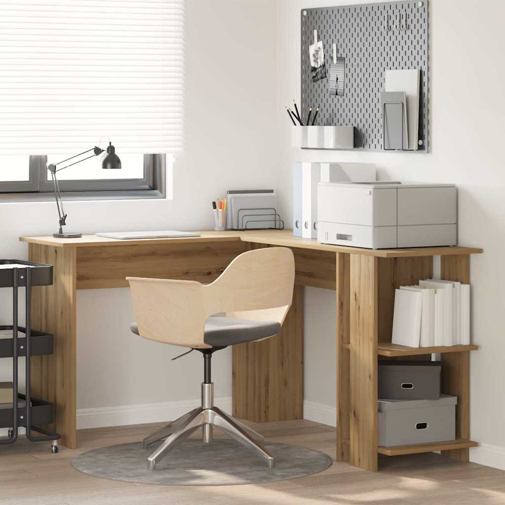 Hoekbureau Artisan Eiken 140 x 113,5 x 75 cm Bewerkt hout is nu te koop bij PeponiXL, paradijselijk wonen!