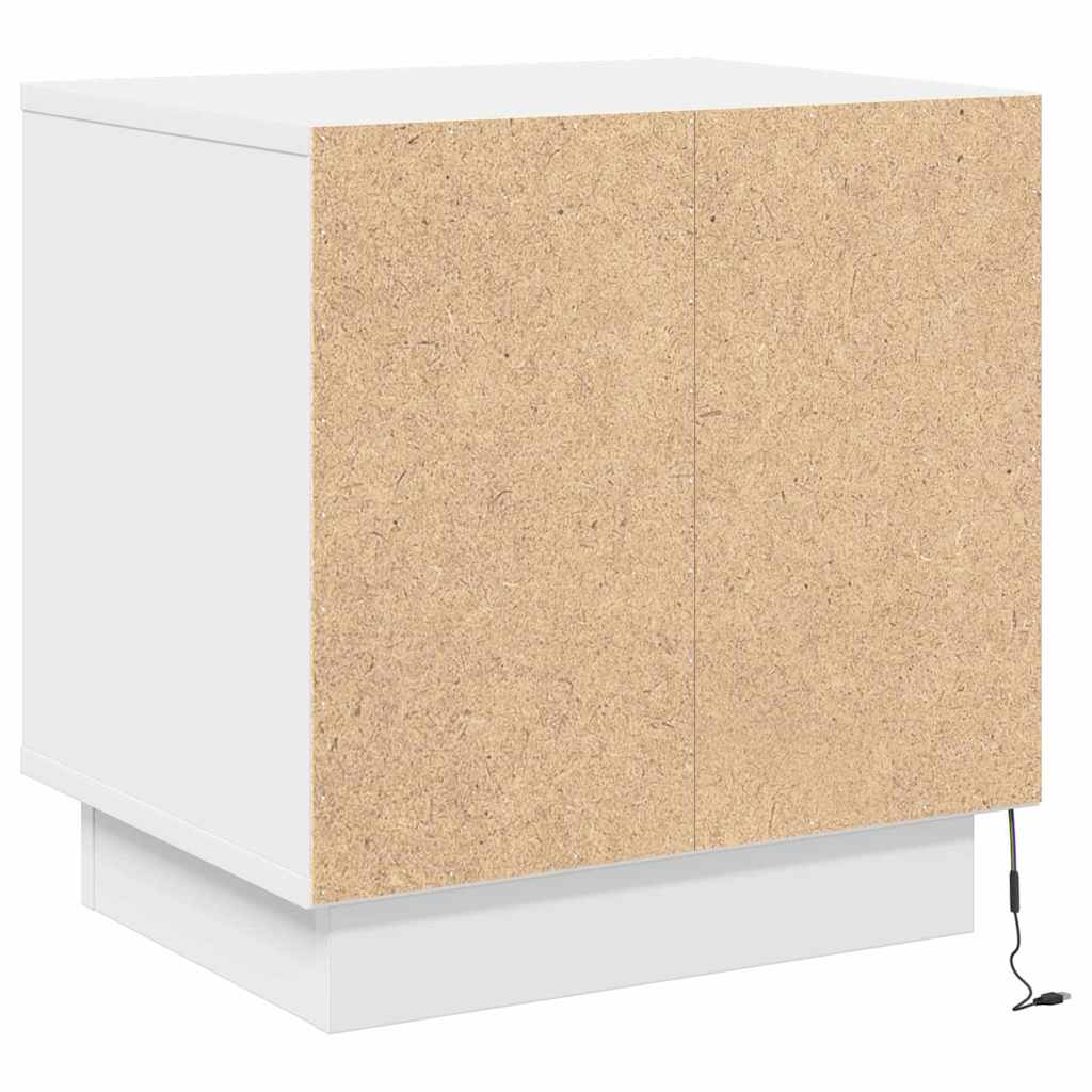 Nachtkastje Wit 44 x 34,5 x 45 cm Bewerkt hout is nu te koop bij PeponiXL, paradijselijk wonen!